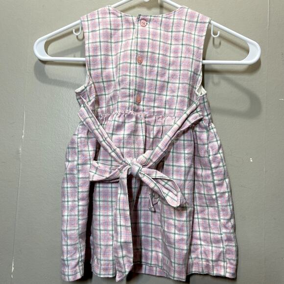 Vintage Disney Dress Winnie the Pooh Piglet Tigger Embroidered Back Tie 3T - Picture 6 of 6